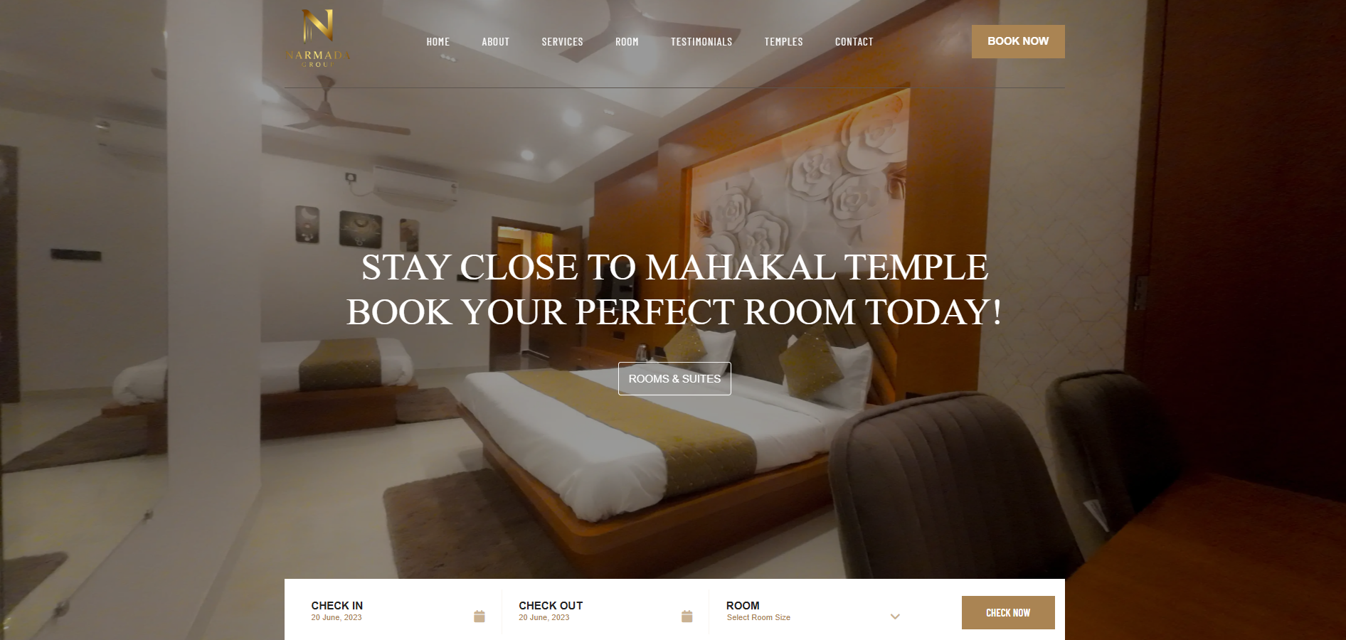 Narmada Hotel luxury room